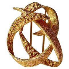 Abstrakte Goldbrosche von Chaumet, Frankreich, 1970er Jahre 