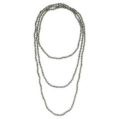 Lange Labradorit-Halskette