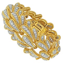 David Webb Bracciale Bombe di diamanti in oro giallo 18 ct e platino