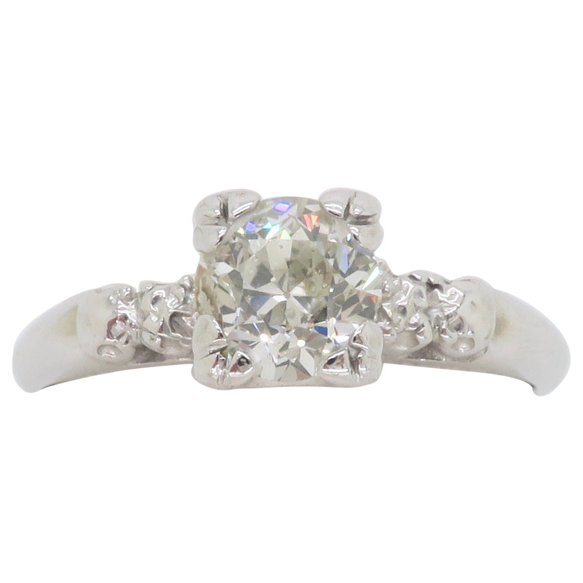 Vintage-Verlobungsring mit Diamanten  im Angebot