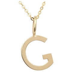 14k Gold Necklaces, Letter Necklace Models, Letter G Gold Necklace-Gift Necklace