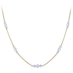 Vintage David Webb Necklace 18k Gold Diamond Chain Estate Jewelry