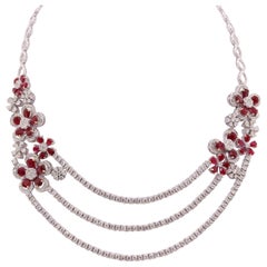 Used Diamond Ruby Necklace