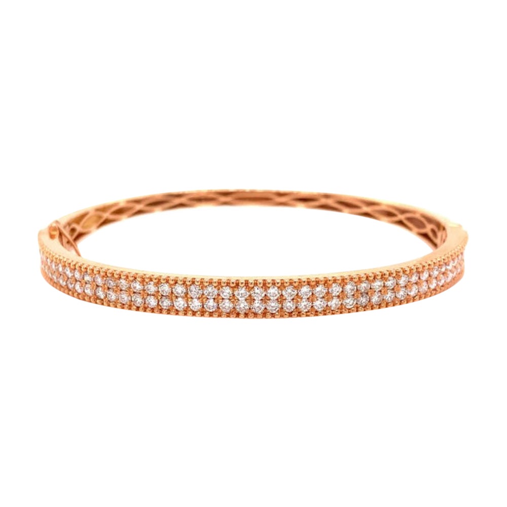 Hermes Kelly Clochette Double Cuff Rose Gold Bangle Bracelet For Sale ...