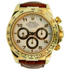 Used Rolex Yellow Gold Daytona Cosmograph Chronograph Wristwatch