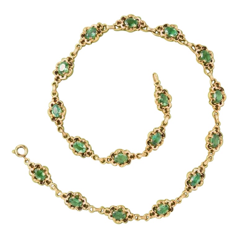 Ivory Enamel Green Touramline Necklace main image 0