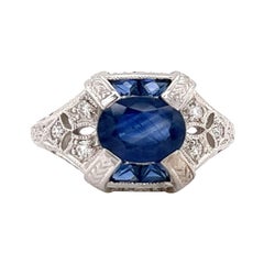 Opulent Sapphire and Diamond Ring