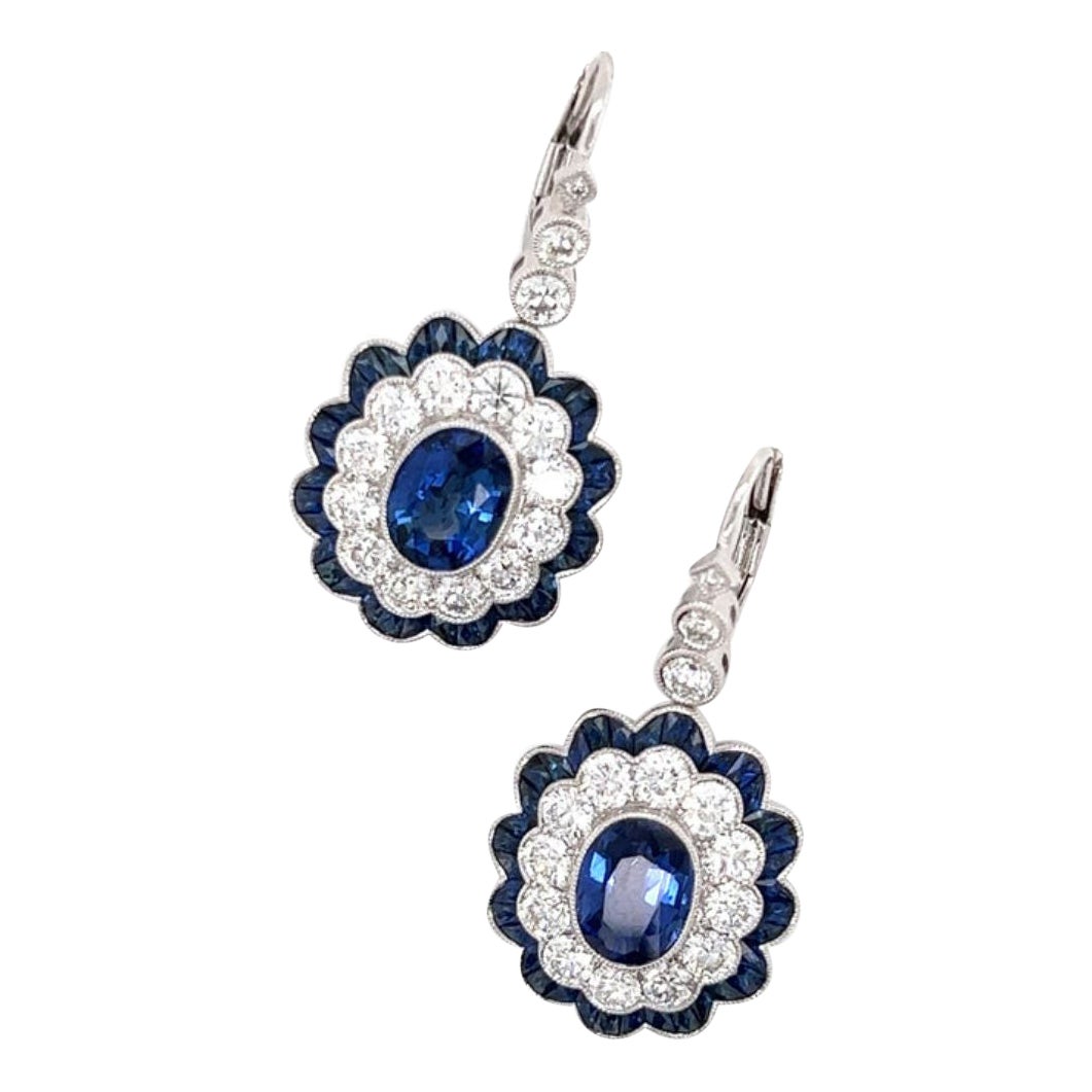 Opera Sapphire Earrings For Sale