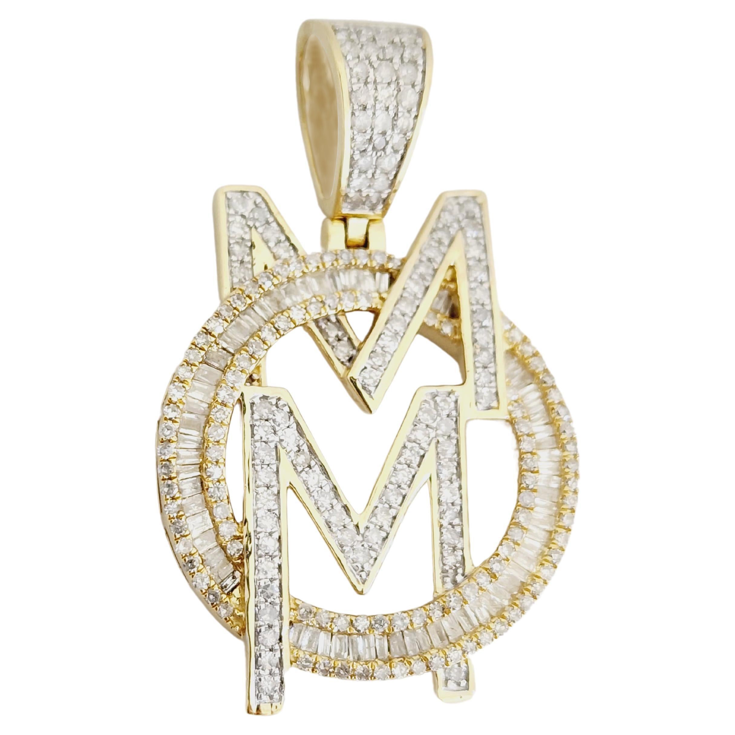 Custom Icebox Diamonds Solid 14 Karat Gold 'GREEDY' Diamond Pendant 45.