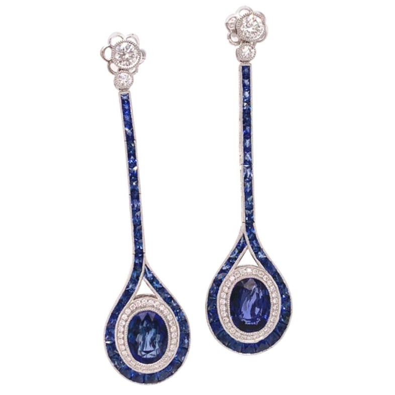 Ballroom Sapphire Earrings For Sale