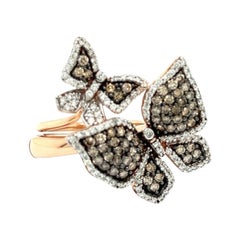 Convertible Butterfly Espresso Diamond Ring