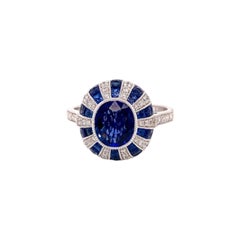 Manhattan Sapphire and Diamond Ring