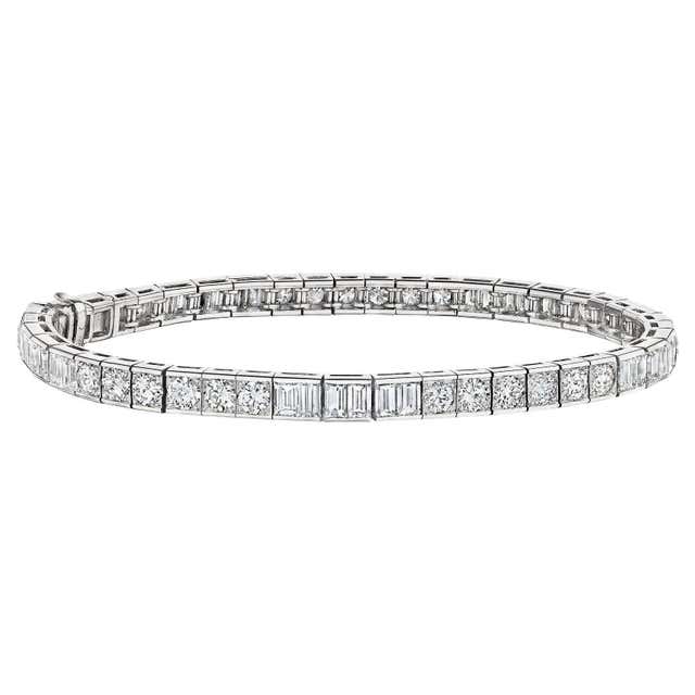 Cartier Paris Art Deco Diamond Platinum Bracelet For Sale at 1stDibs ...