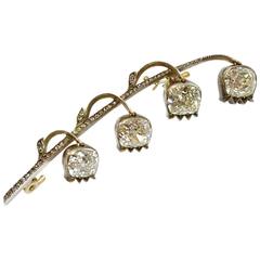 Diamond Lily of the Valley Brooch 10