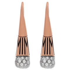 Mimi Milano Boucles d'oreilles en goutte Tam en or rose et blanc 18 carats avec diamants