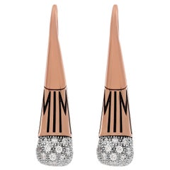 Mimi Milano Tam Tam 18k Rose & White Gold Diamond Drop Earrings