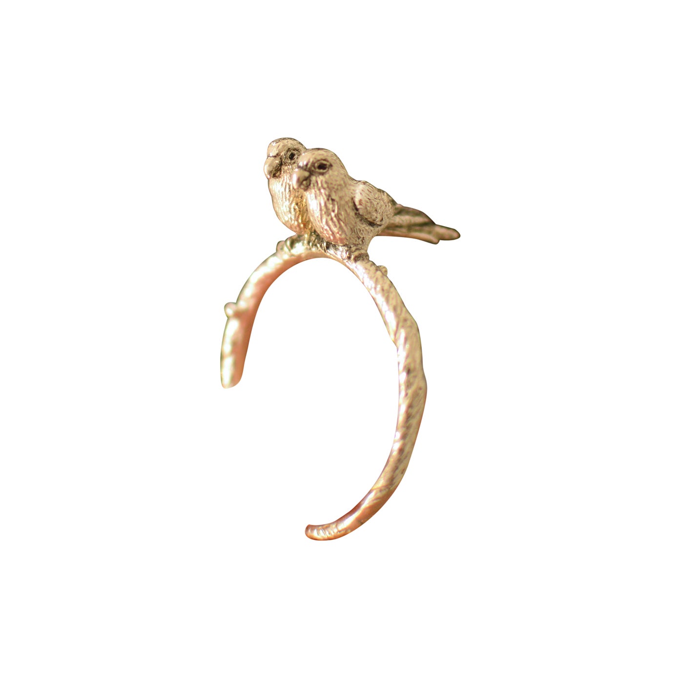 Solid 18 Carat Gold Conure Parrot Ring by Lucy Stopes-Roe For Sale