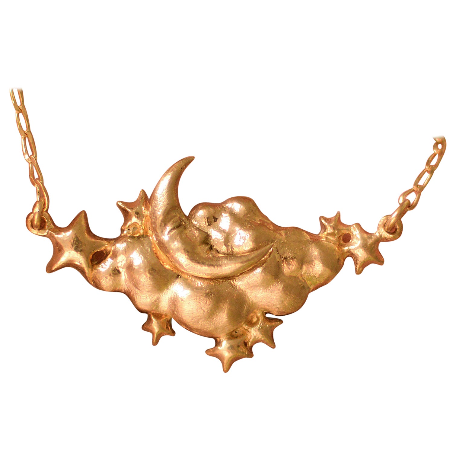 Solid 18k Gold Sweet Dreams Necklace by Lucy Stopes-Roe For Sale