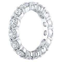 Eternity-Ring aus Platin mit natürlichem 3 Karat Diamanten F-G Farbe VS Reinheit