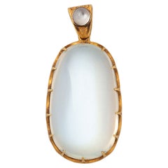 Antique Victorian 18K Gold and Moonstone Pendant
