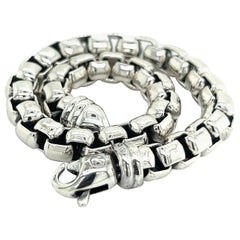 David Yurman Authentic Estate Mens Box Bracelet Silver DY246