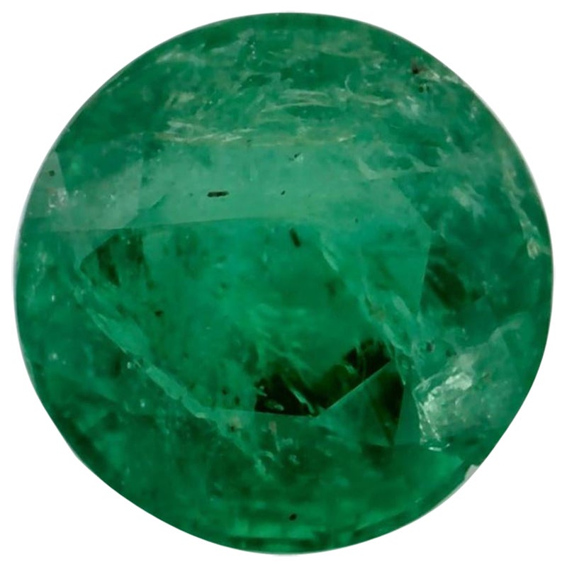 1.01 Carat Natural Emerald Round Loose Gemstone