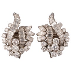 Vourakis Gold and 7 Carats Diamonds Vintage Earrings