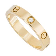 Cartier Yellow Gold Diamond Love Wedding Band B4056100
