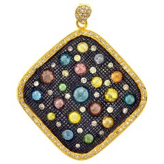 Color Diamonds Gold Pendant