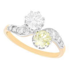 Anello Twist con diamante giallo da 0,75 carati in oro giallo 18k