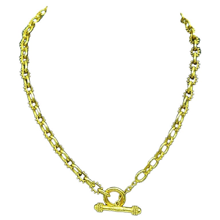 Authentic Chanel Houndstooth Pendant | Reworked Gold 14 Necklace