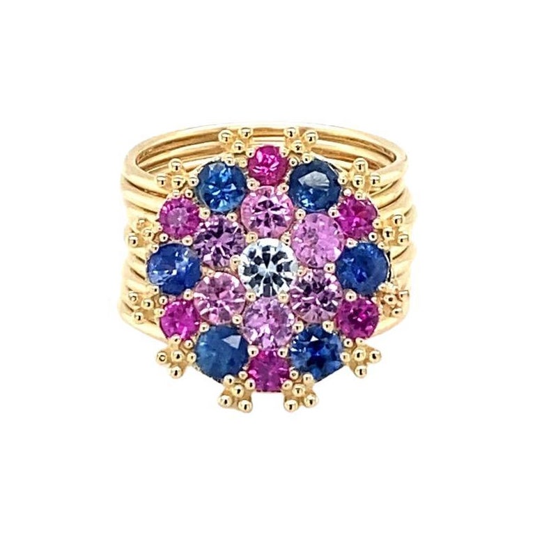 3.00 Carat Natural Multi Color Sapphire Diamond Yellow Gold Cocktail Ring

A Stunning and Unique piece to say the least!   Our in-house designer is carefully curated this ring and it's very unique and pretty

Item Specs: 
19 Natural Round Cut Multi