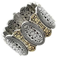 Phillip Gavriel Byzantine Collection Silver Gold Bracelet