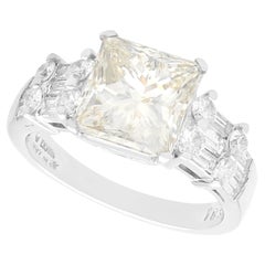 Vintage 5.12 Carat Diamond and Platinum Solitaire Ring