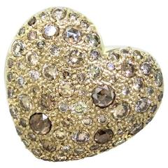 Pomellato Sabbia Fancy Diamond Gold Heart Ring