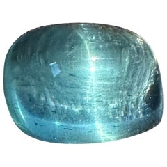 Seltener Katzenauge-Aquamarin-Zuckerloaf-Cabochon Loser Edelstein für Schmuck