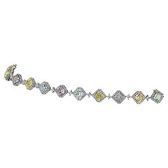 GIA Certified Multi Color Diamond Bracelet