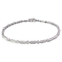 Diamant-Tennisarmband 0,95 Karat aus 18 Karat Weißgold