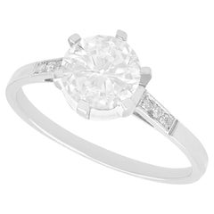 Vintage 1.50 Carat Diamond and Platinum Solitaire Ring