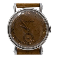 Retro Jaeger LeCoultre Stainless Steel Wristwatch, circa 1950