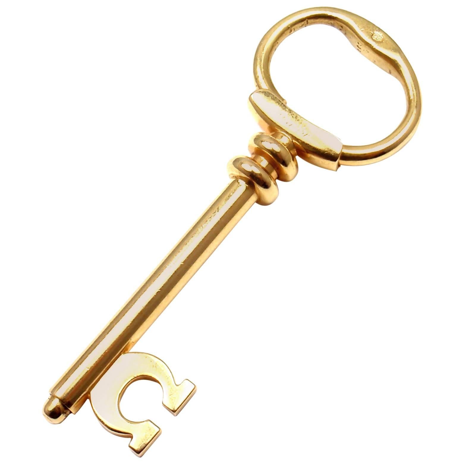 Cartier Gold Key Charm Pendant