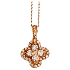10k Rose Gold .50 Carat Diamond Designer Inspired Necklace with Appraisal