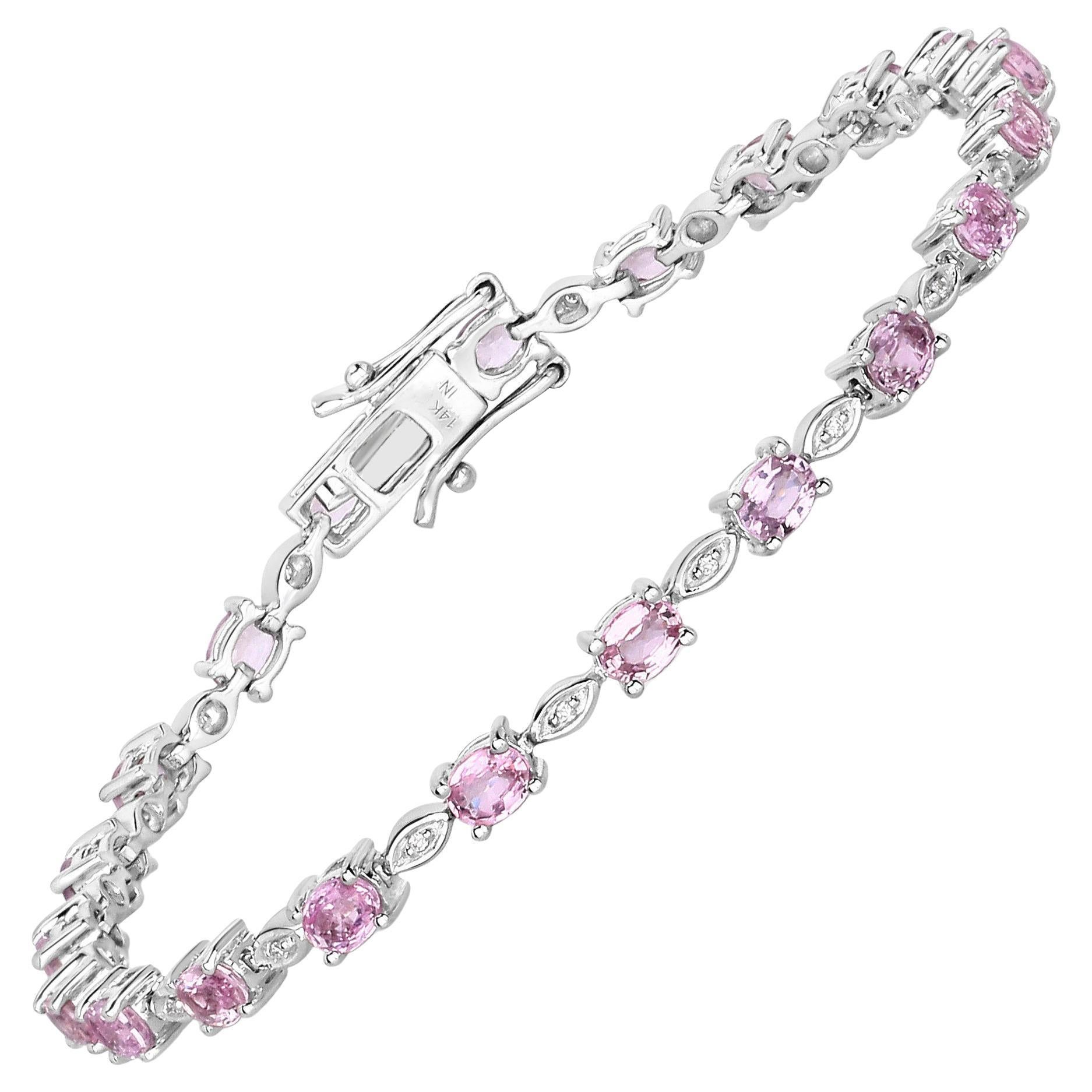 4.50 Carat Diamond Tennis Bracelet in White Gold For Sale at 1stDibs