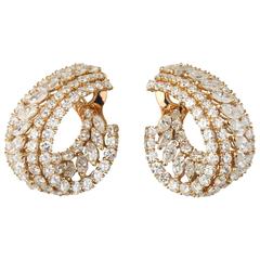 M.Gerard Diamonds Gold Earclips