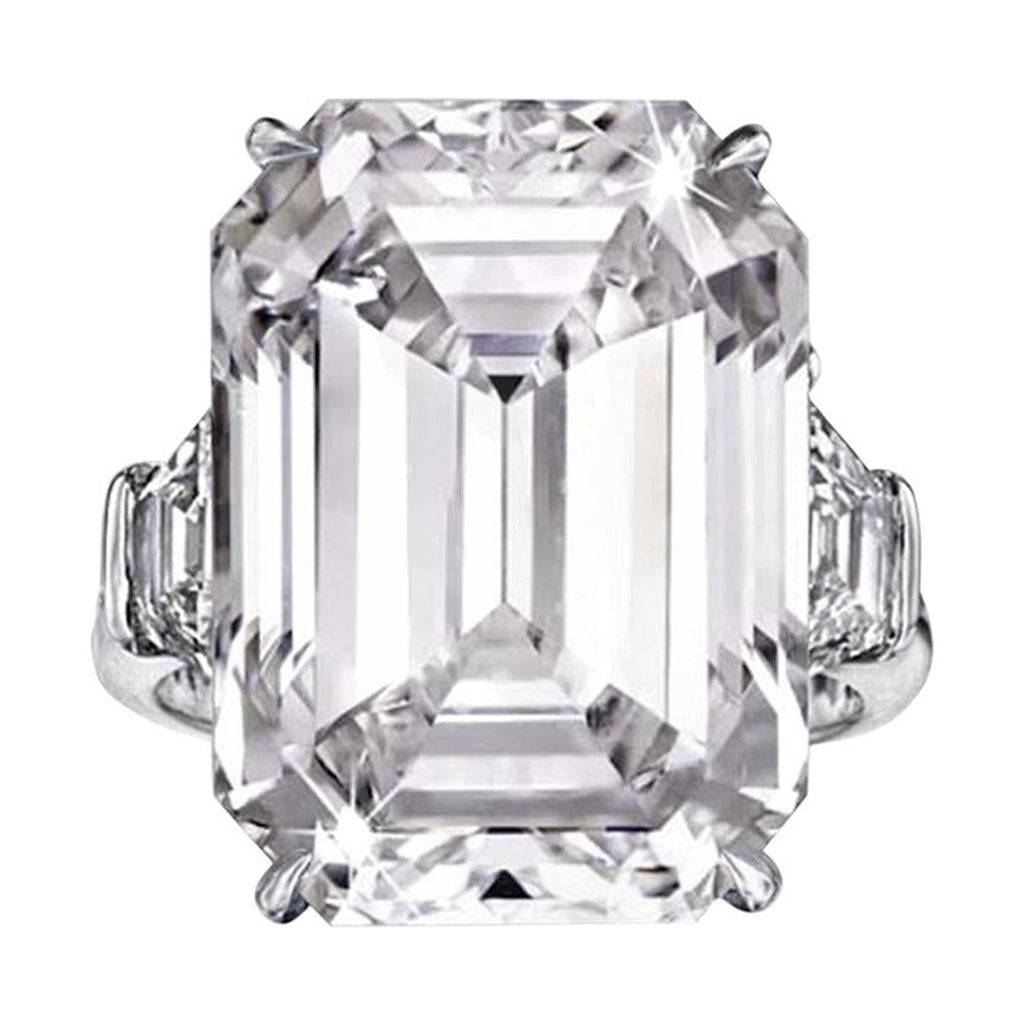 Exceptional Type 2A Golconda GIA Certified 5 Carat Emerald Cut Diamond Ring
