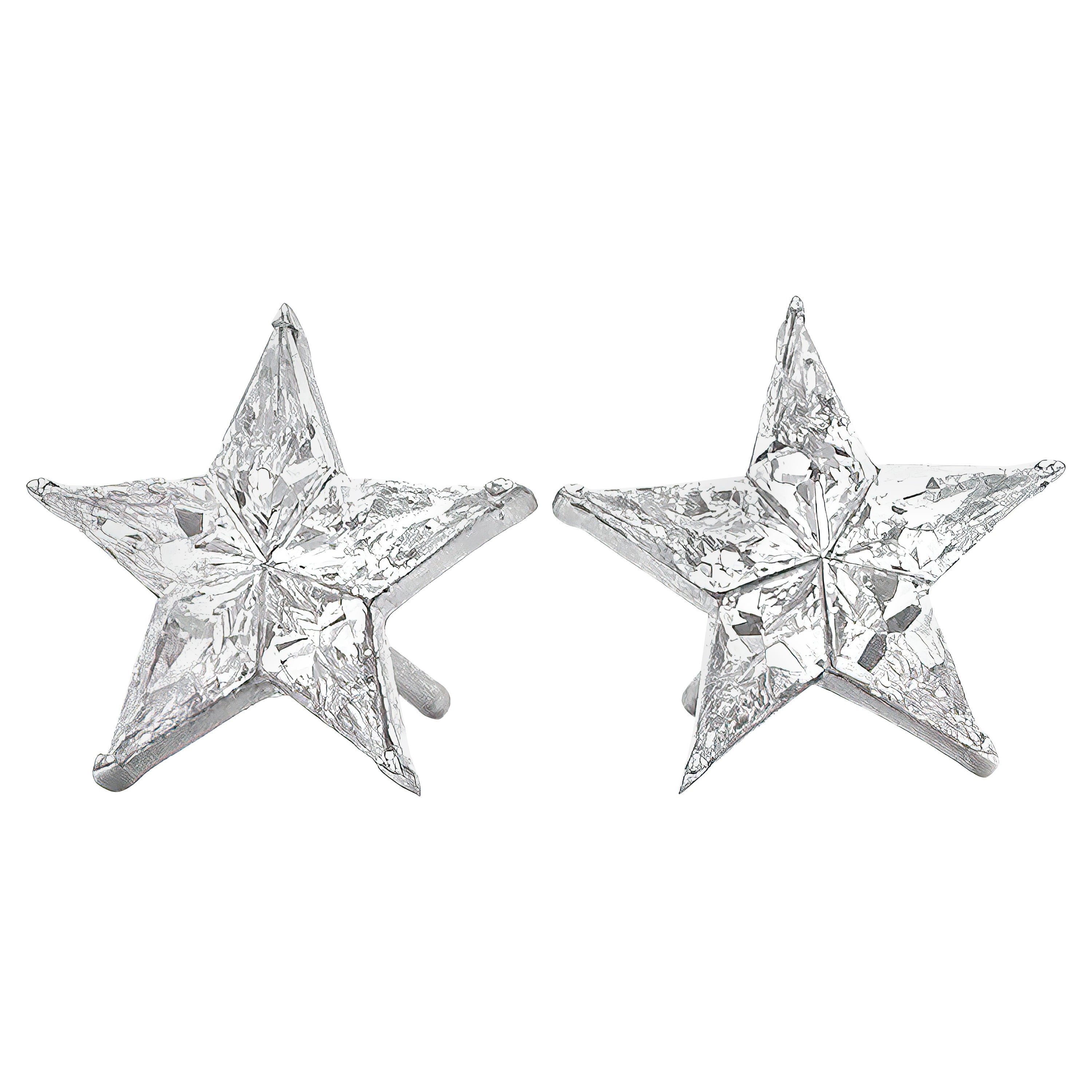Pie-Cut Star Diamond Prong Set Simple Earring