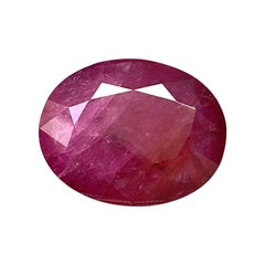 Certified 23.46 Carats Mozambique Ruby Oval Faceted Cutstone No Heat Natural Gem