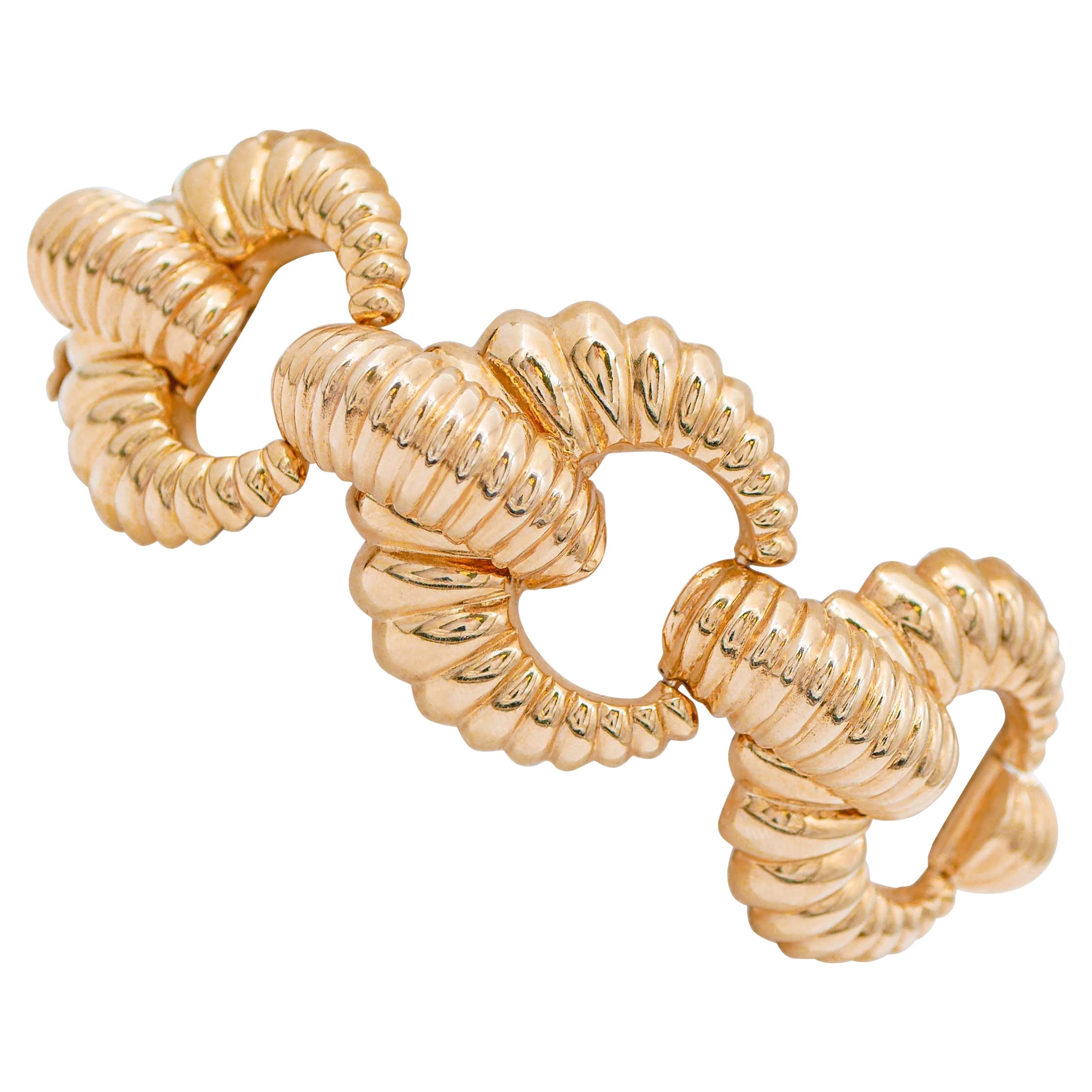 14 Karat Rose Gold Retrò Bracelet For Sale