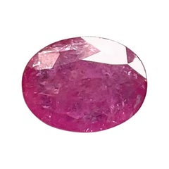 Certified 3.66 Carats Mozambique Ruby Oval Faceted Cutstone No Heat Natural Gem