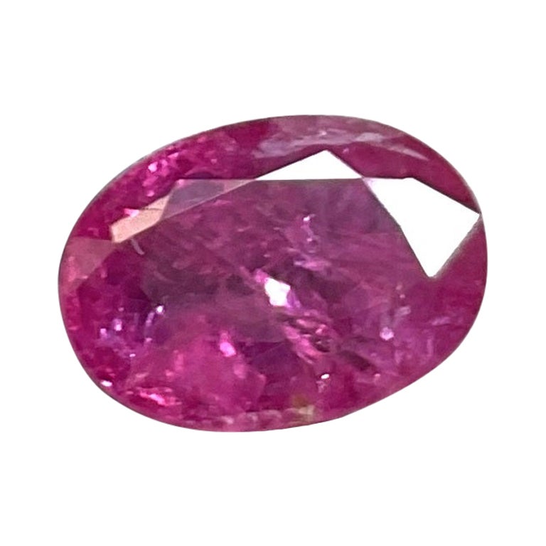 Certified 1.93 Carats Mozambique Ruby Oval Faceted Cutstone No Heat Natural Gem